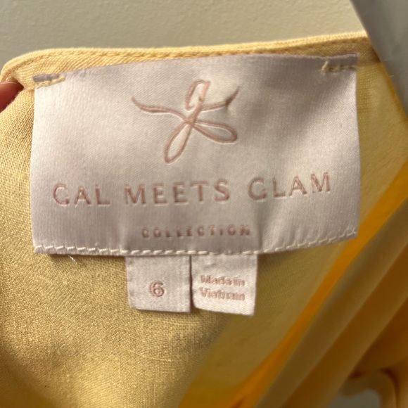 Buttercup Yellow Button-Down Linen Gal Meets Glam Vanessa Women's Dress - Picture 5 of 5